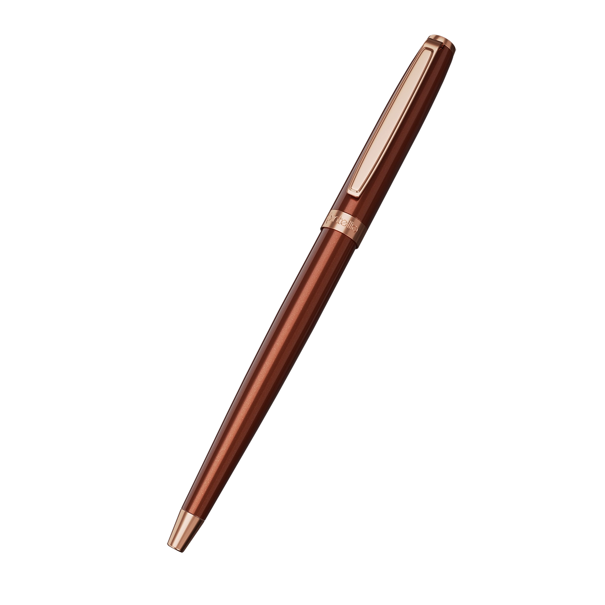 Intellio | Insignia | Ball Pen| - Brown Rose Gold
