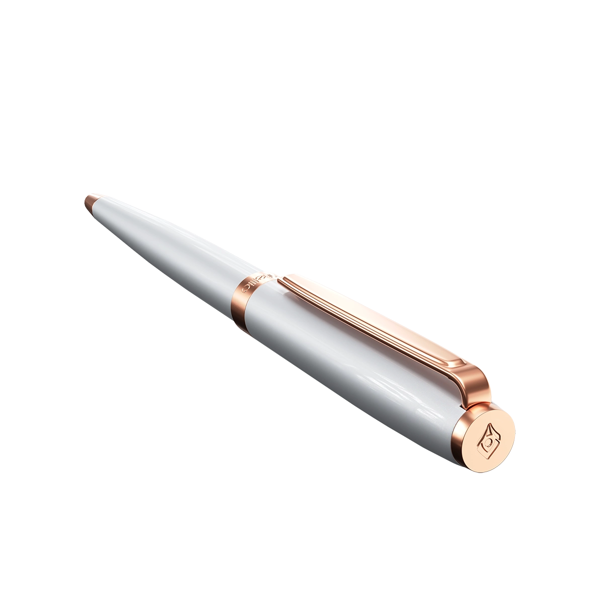 Intellio | Insignia | White | Rose Gold | Ball Pen