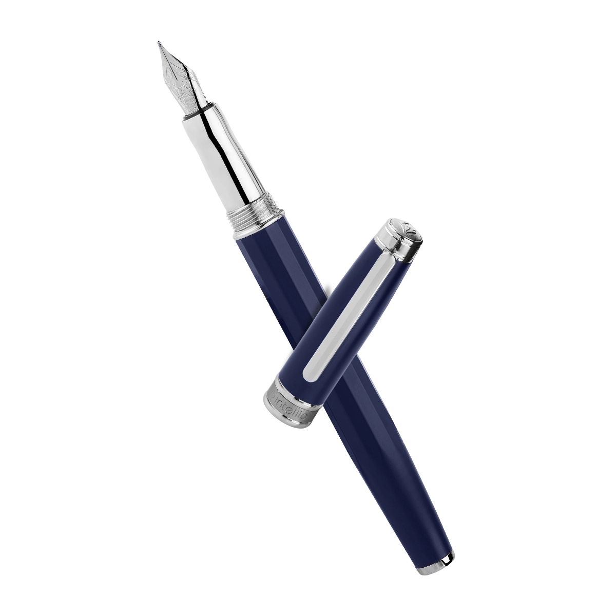 Intellio | Mystique | Blue | Chrome | Fountain Pen