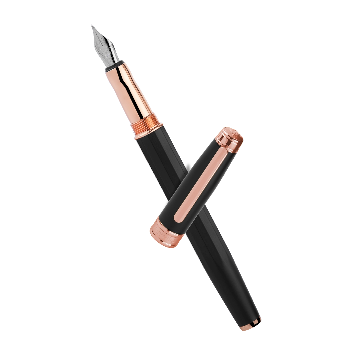 Intellio | Mystique | Black | Rose Gold | Fountain Pen