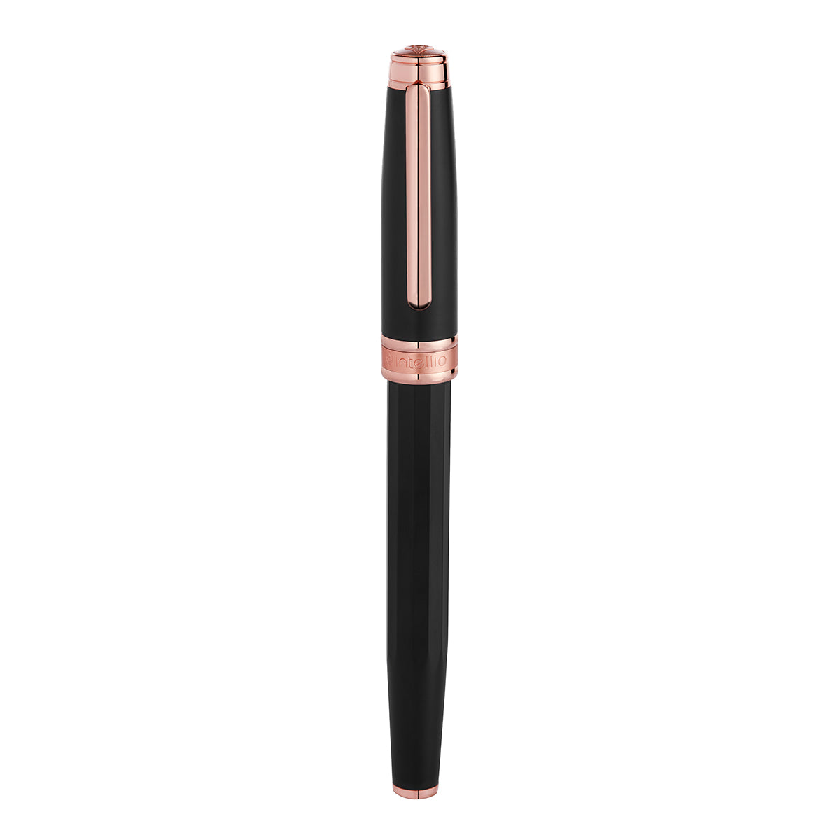 Intellio | Mystique | Black | Rose Gold | Roller Ball Pen