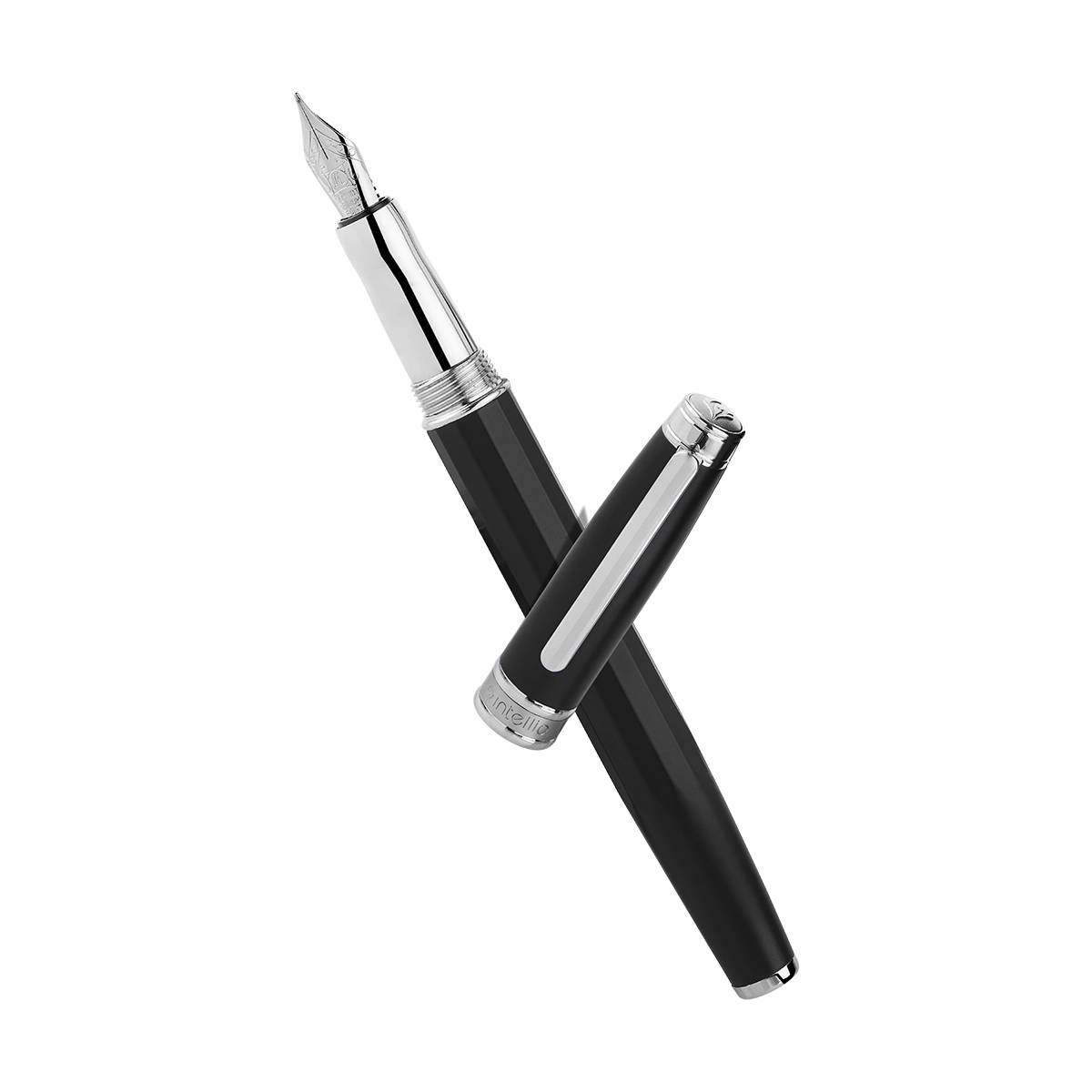 Intellio | Mystique | Black | Chrome | Fountain Pen