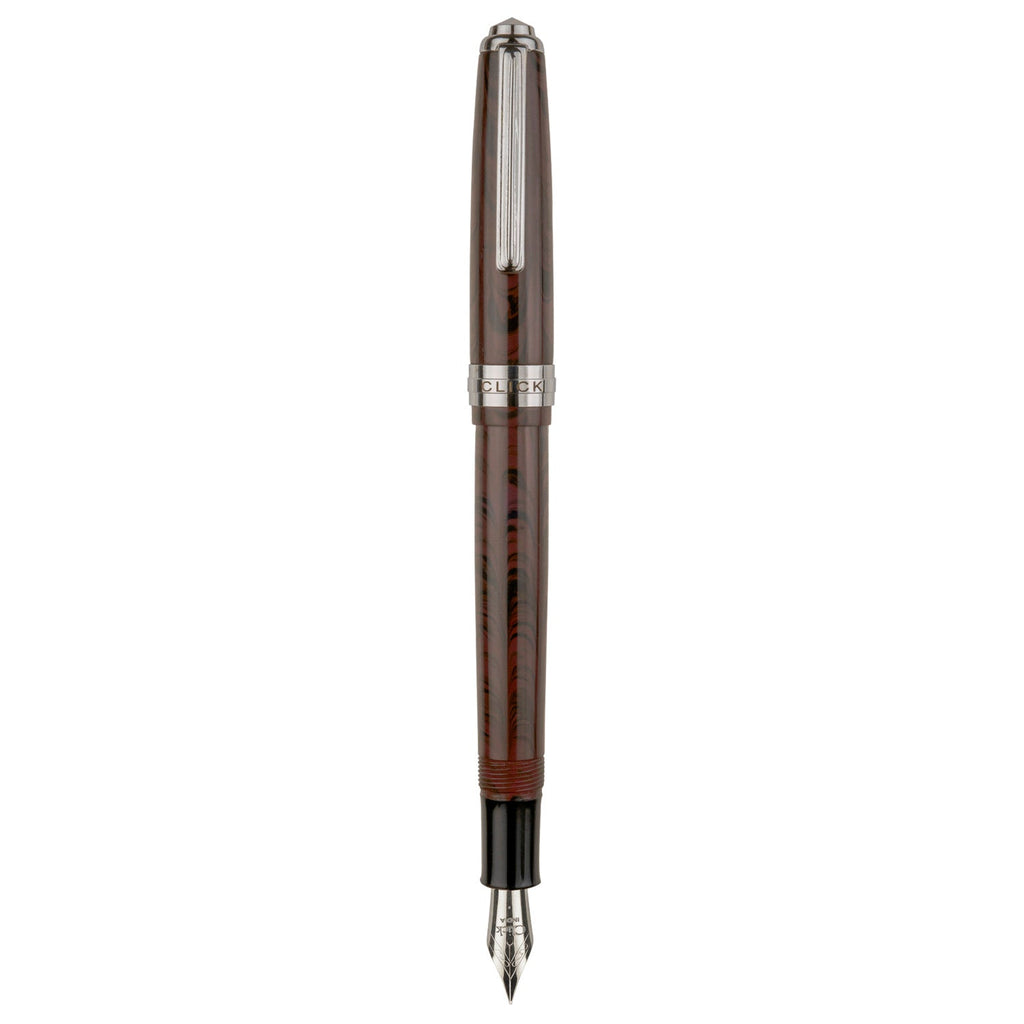 Click | Falcon Premium Acrylic | Fountain Pen - Maroon Black
