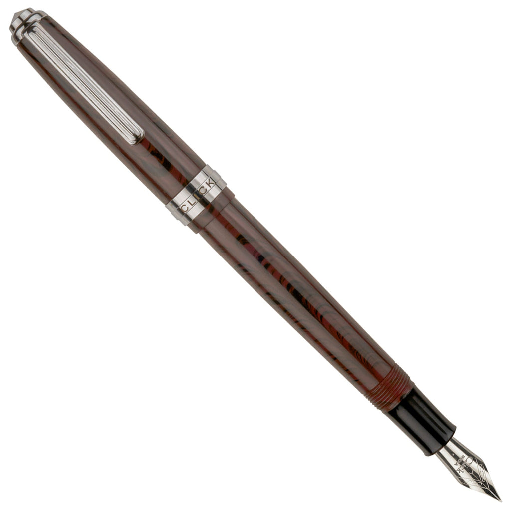 Click | Falcon Premium Acrylic | Fountain Pen - Maroon Black
