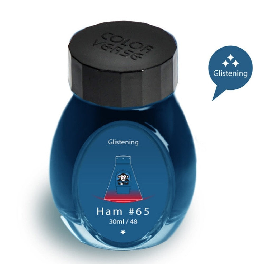 Colorverse | Glistening Series | Traiblazer In Space | Ham65 | Fountain Pen Ink | Dark Blue Ink | 30ml - penpencilink
