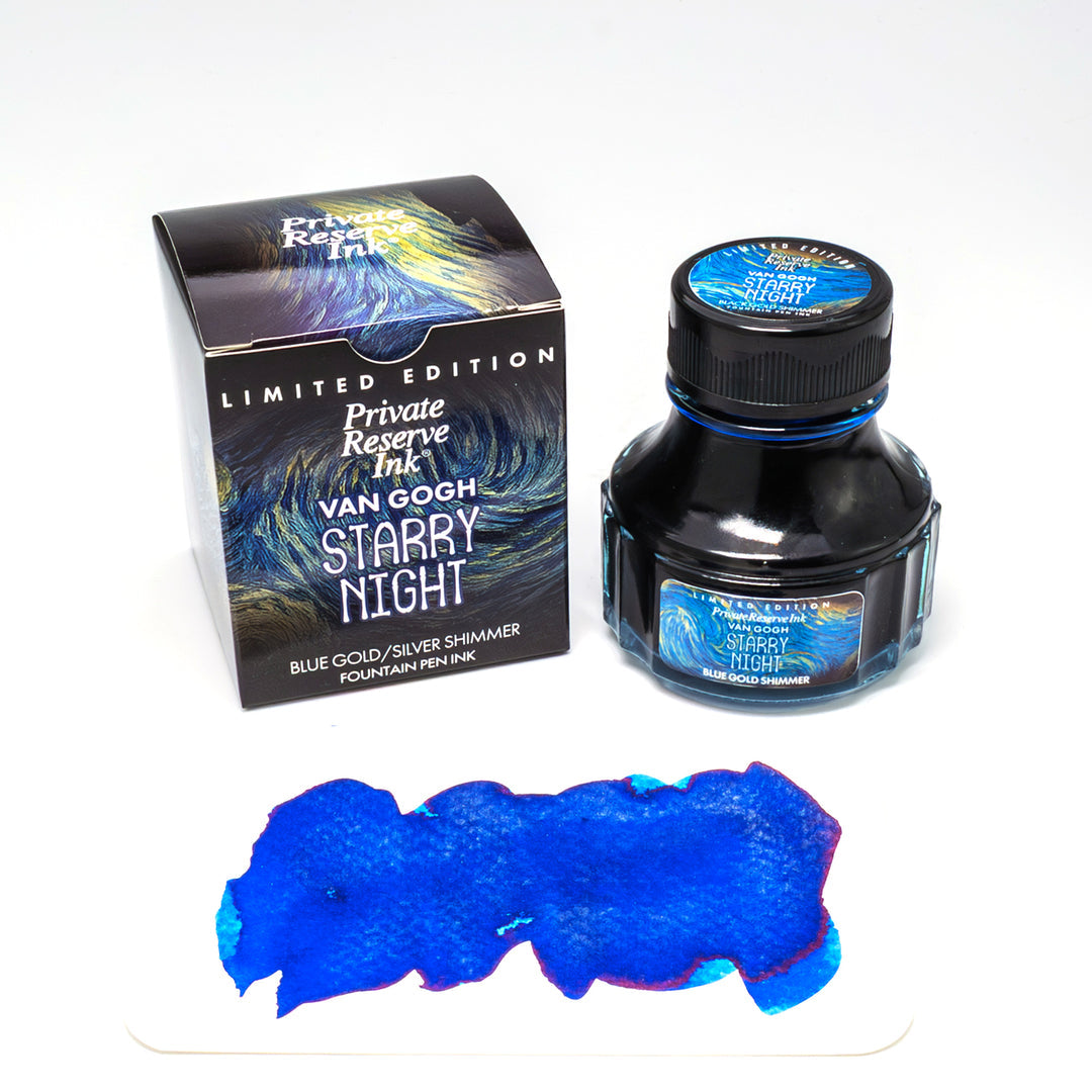Private Reserve |Van Gogh Starry Night| Limited Edition Ink Bottle,| Blue - 90ml