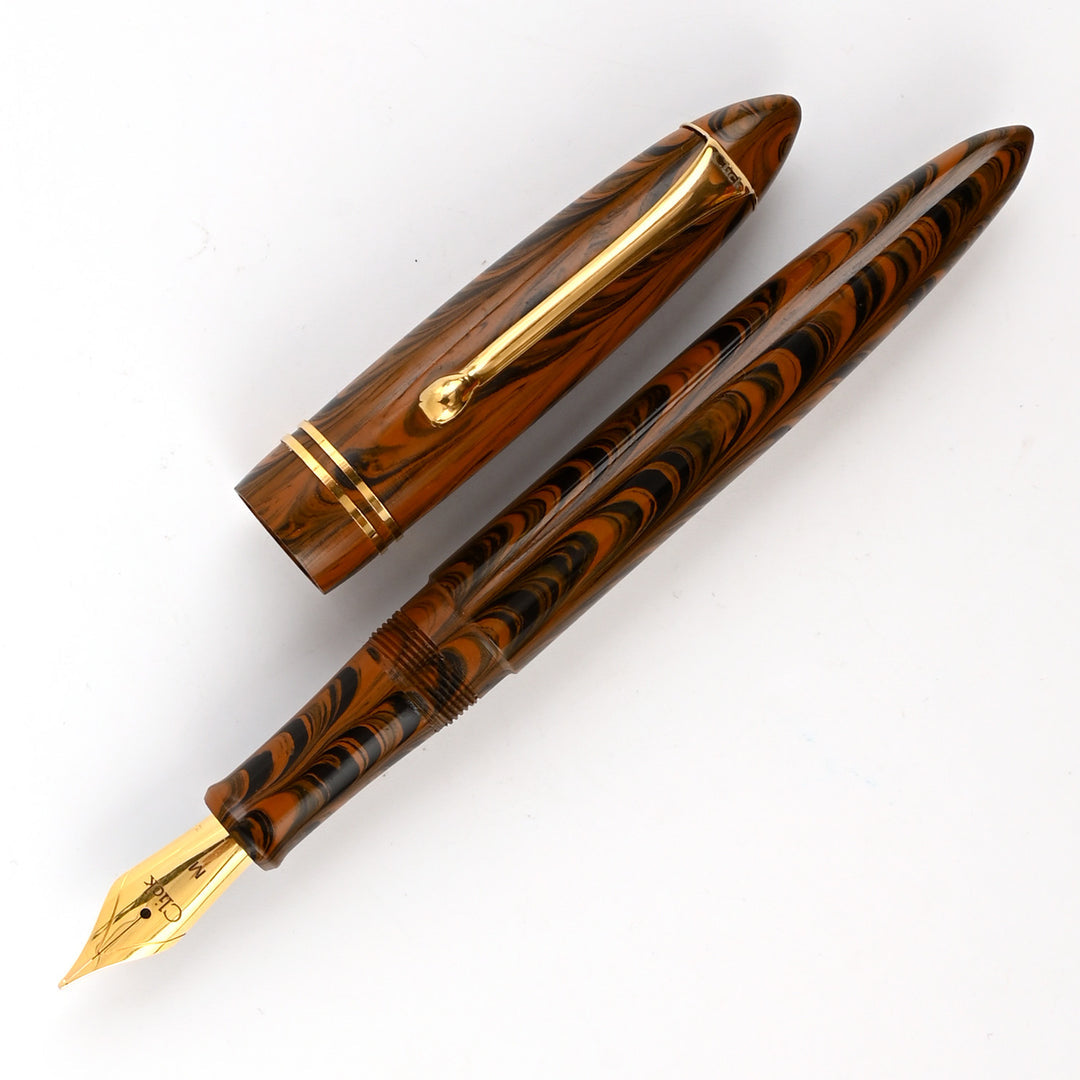 Click | Yen | Ebonite | Fountain Pen | - Brown Black