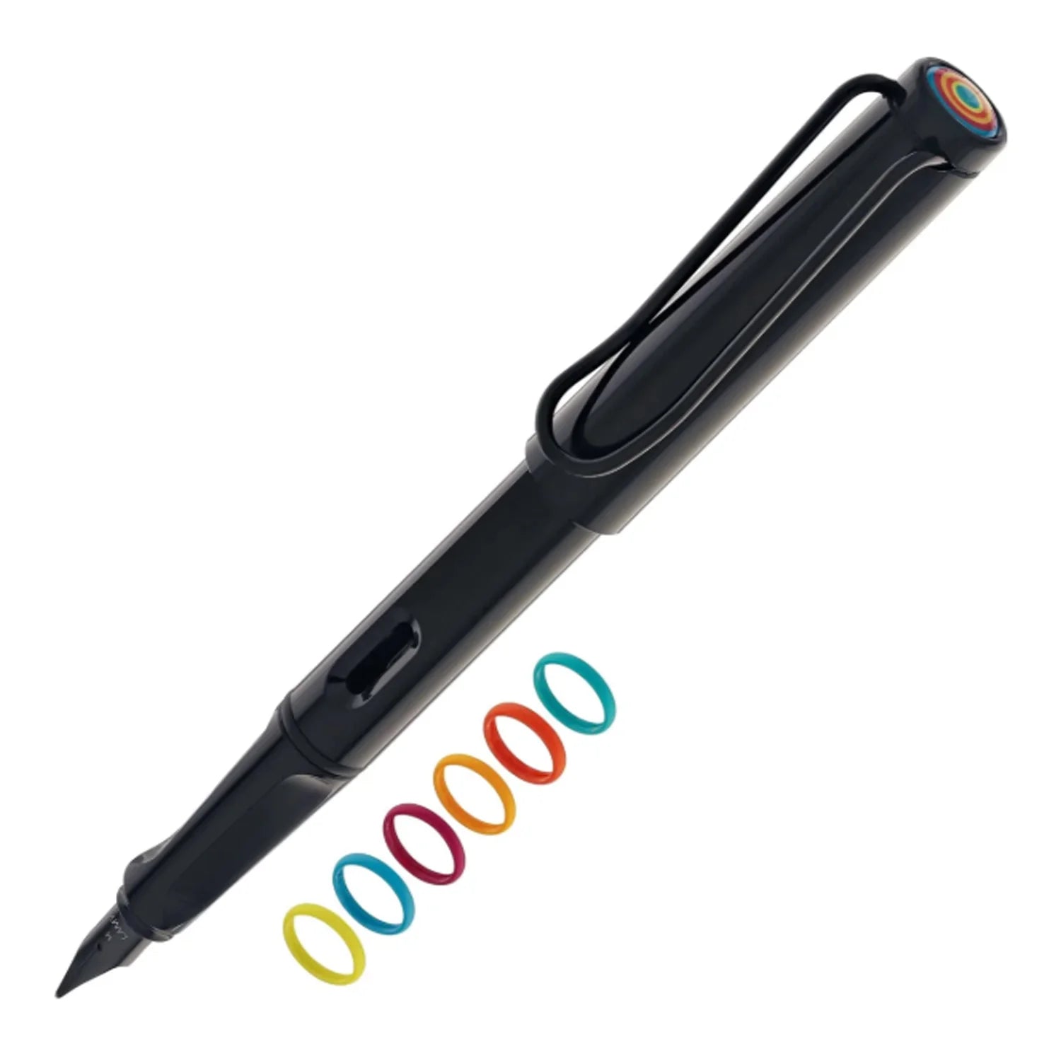 Lamy | Safari | Fountain Pen | Multi Ring Set | - All Black (Special Edition)