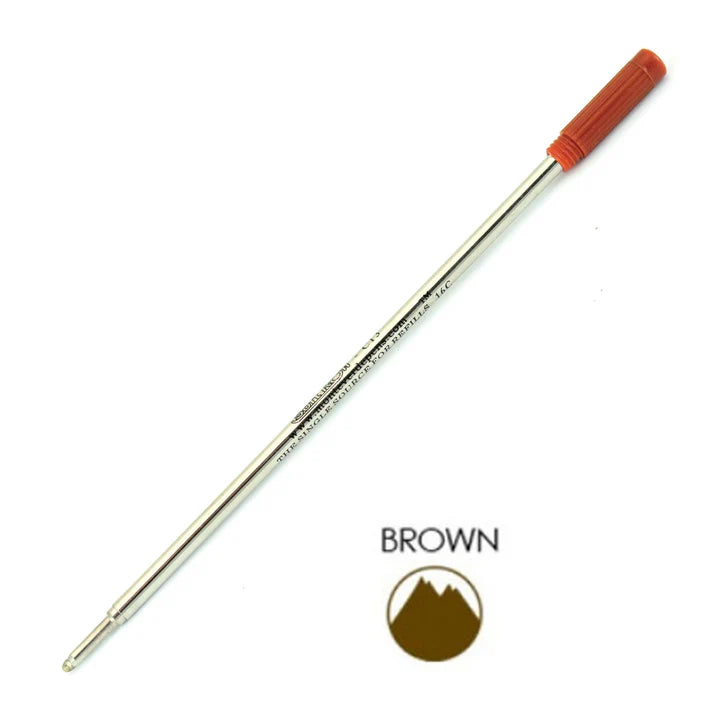Monteverde | Ball Pen Refill | For Cross | - Brown (Medium) (Pack Of 2)