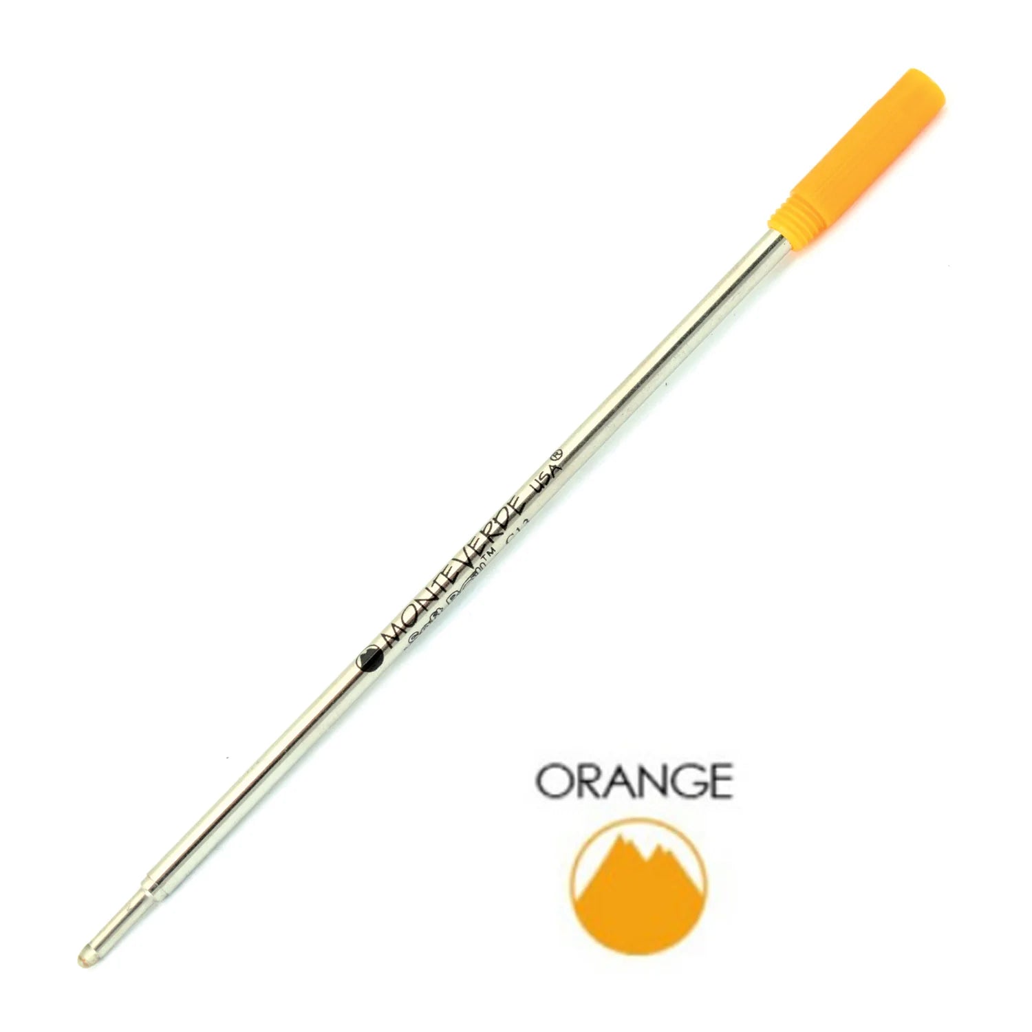 Monteverde | Ball Pen Refill | For Cross | - Orange (Medium) (Pack Of 2)