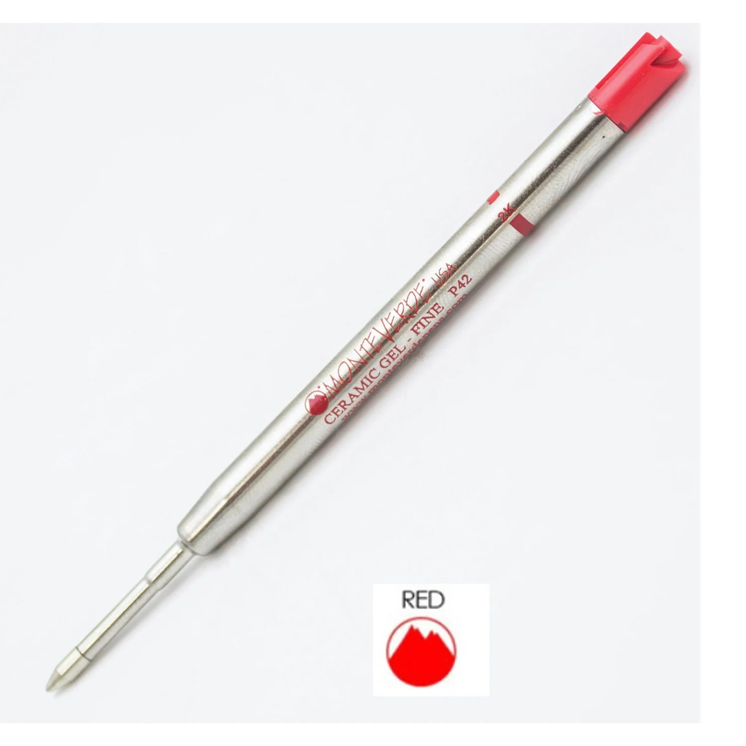 Monteverde | Ceramic Gel Refill | For Parker | - Red (Fine) (Pack Of 2)