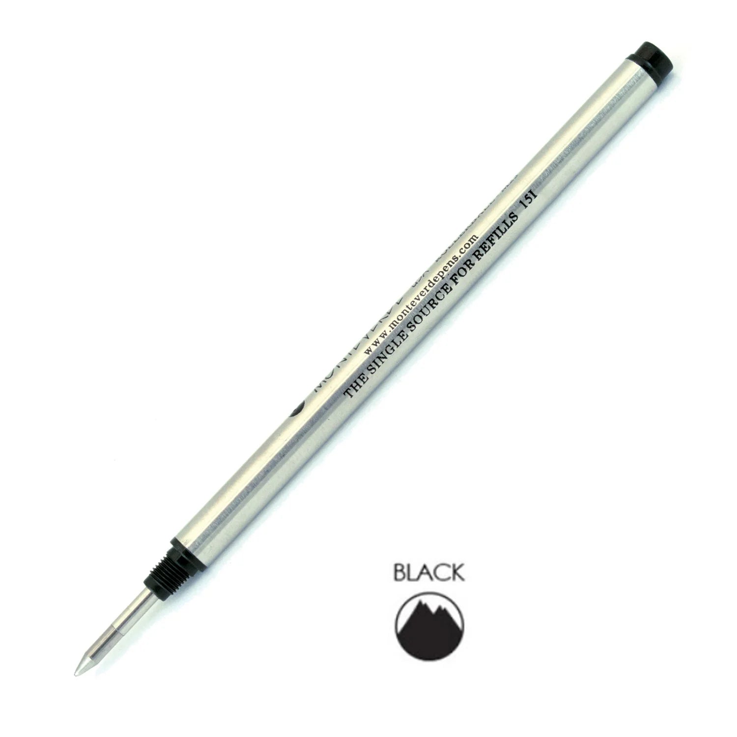 Monteverde | Roller Ball Pen Refill | For Mont Blanc | - Black (Medium) (Pack Of 2)