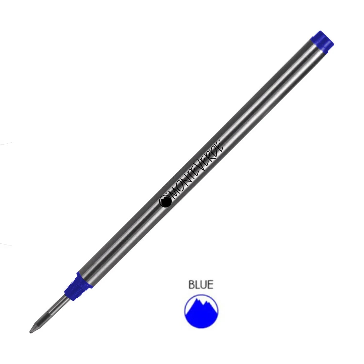 Monteverde | Roller Ball Pen Refill | For Mont Blanc | - Blue (Fine) (Pack Of 2)