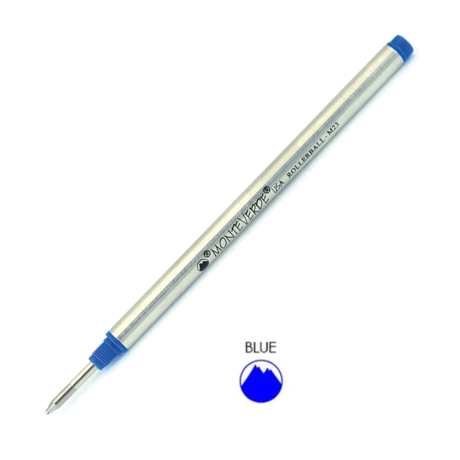 Monteverde | Roller Ball Pen Refill | For Mont Blanc | - Blue (Medium) (Pack Of 2)