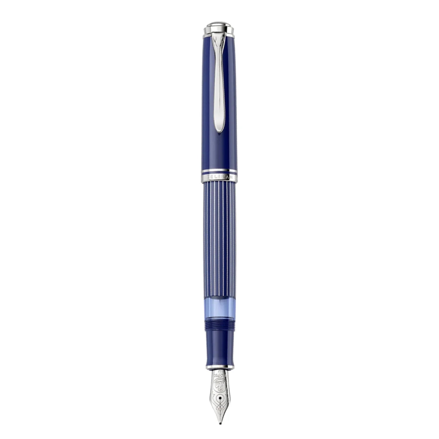 Pelikan | M815 | Fountain Pen | - Metal Stripped Blue (Special Edition)