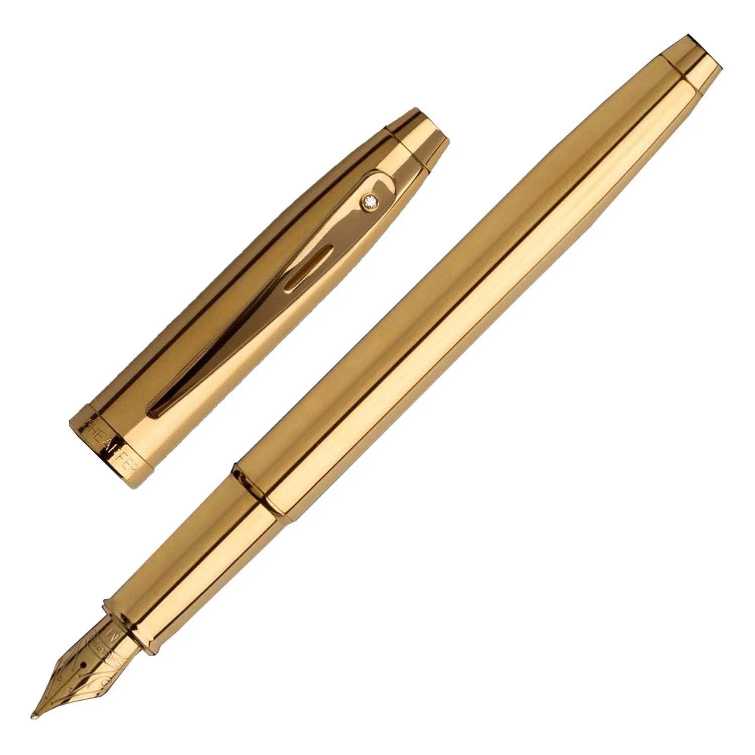 Sheaffer | 100 | PVD Gold (Diamond Embellishments) | Fountain Pen