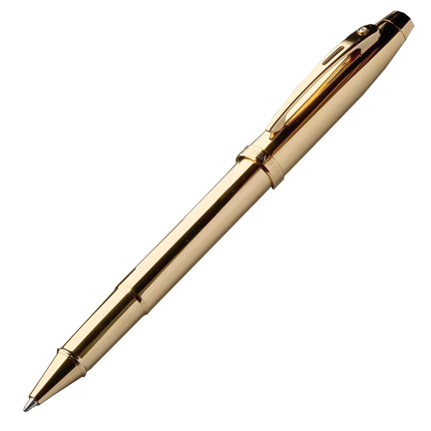Sheaffer | 100 | PVD Gold (Diamond Embellishment) | Roller Ball Pen