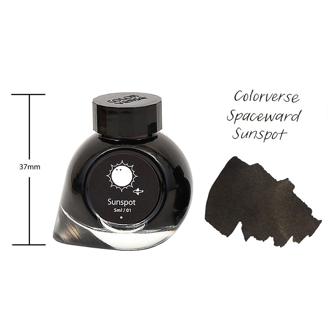 Colorverse Mini | Black | Fountain Pen Bottled Ink | 5ml | Sunspot