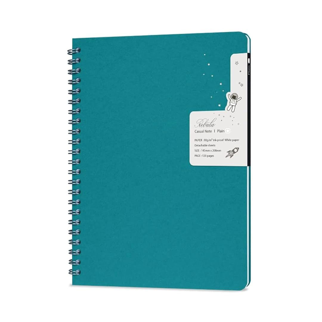 Colorverse | Nebula | Casual Series | Spiral Bound Notebook | Ruled | Turquoise