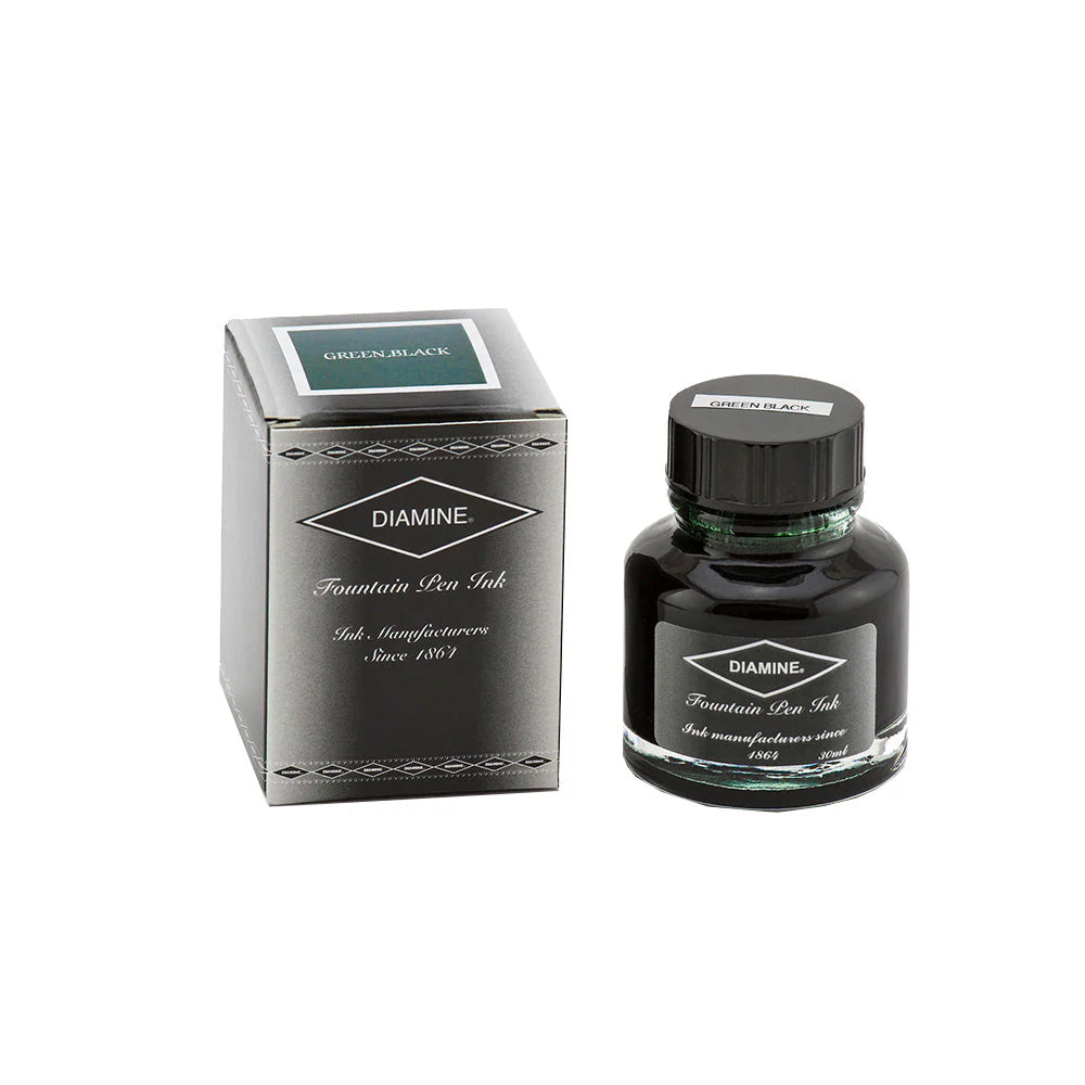 Diamine | Ink Bottle | - Green Black (30ml)