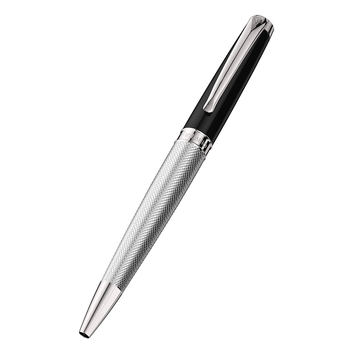 Intellio | Renaissance | Black | Chrome Guilloche | Ball Pen