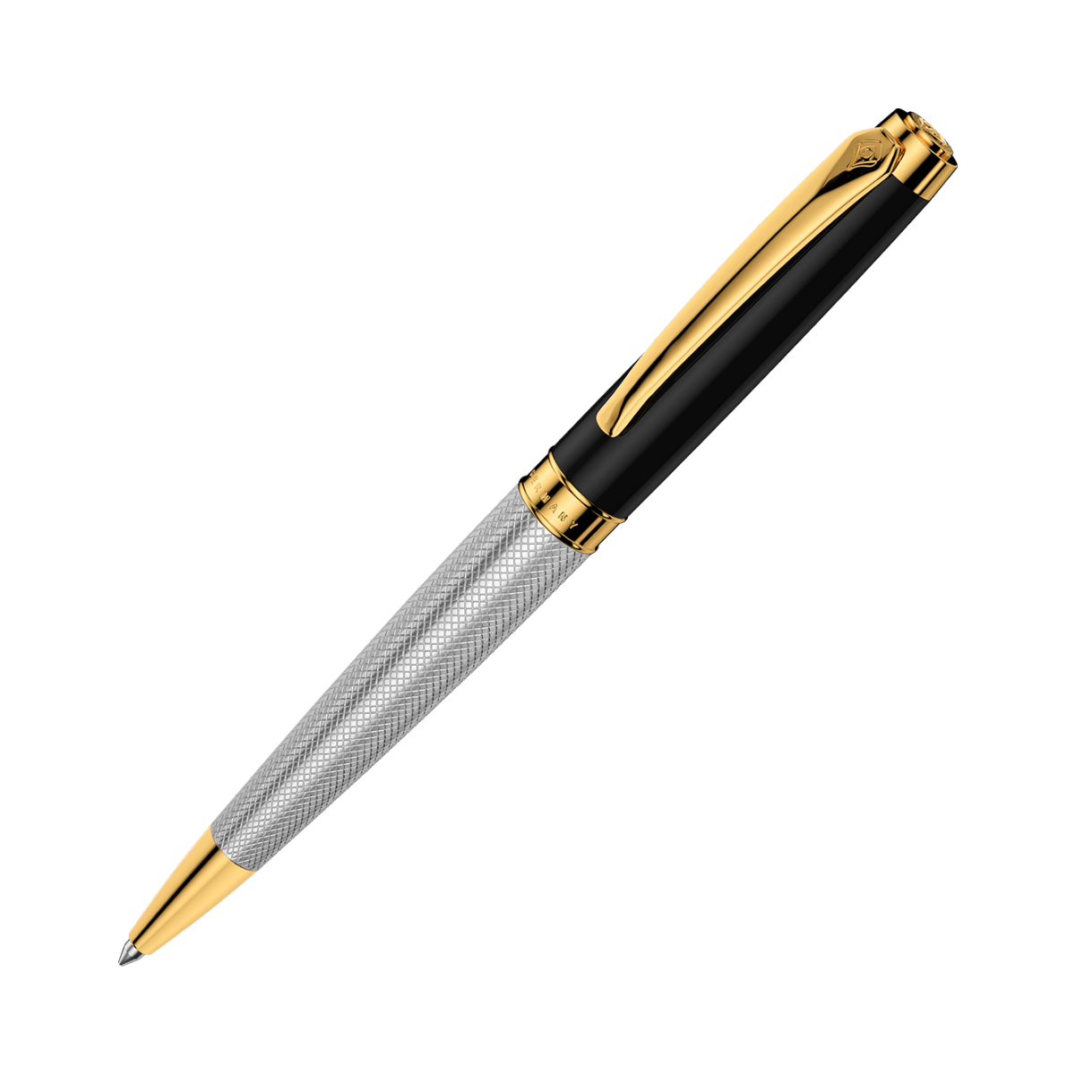 Intellio | Renaissance | Black Guilloche  | Gold | Ball Pen