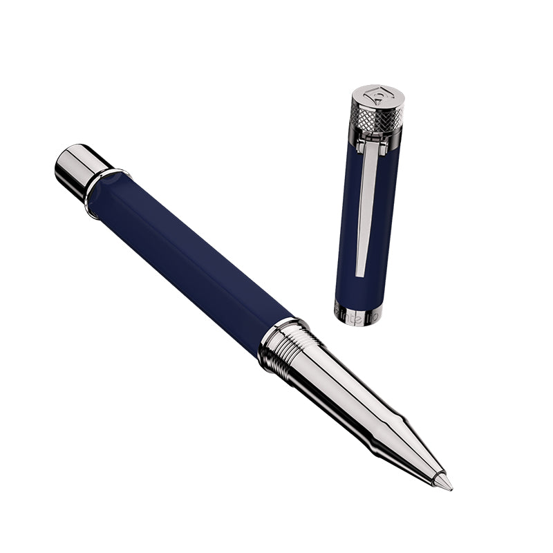 Intellio | Jewel | Blue | Chrome | Roller Ball Pen
