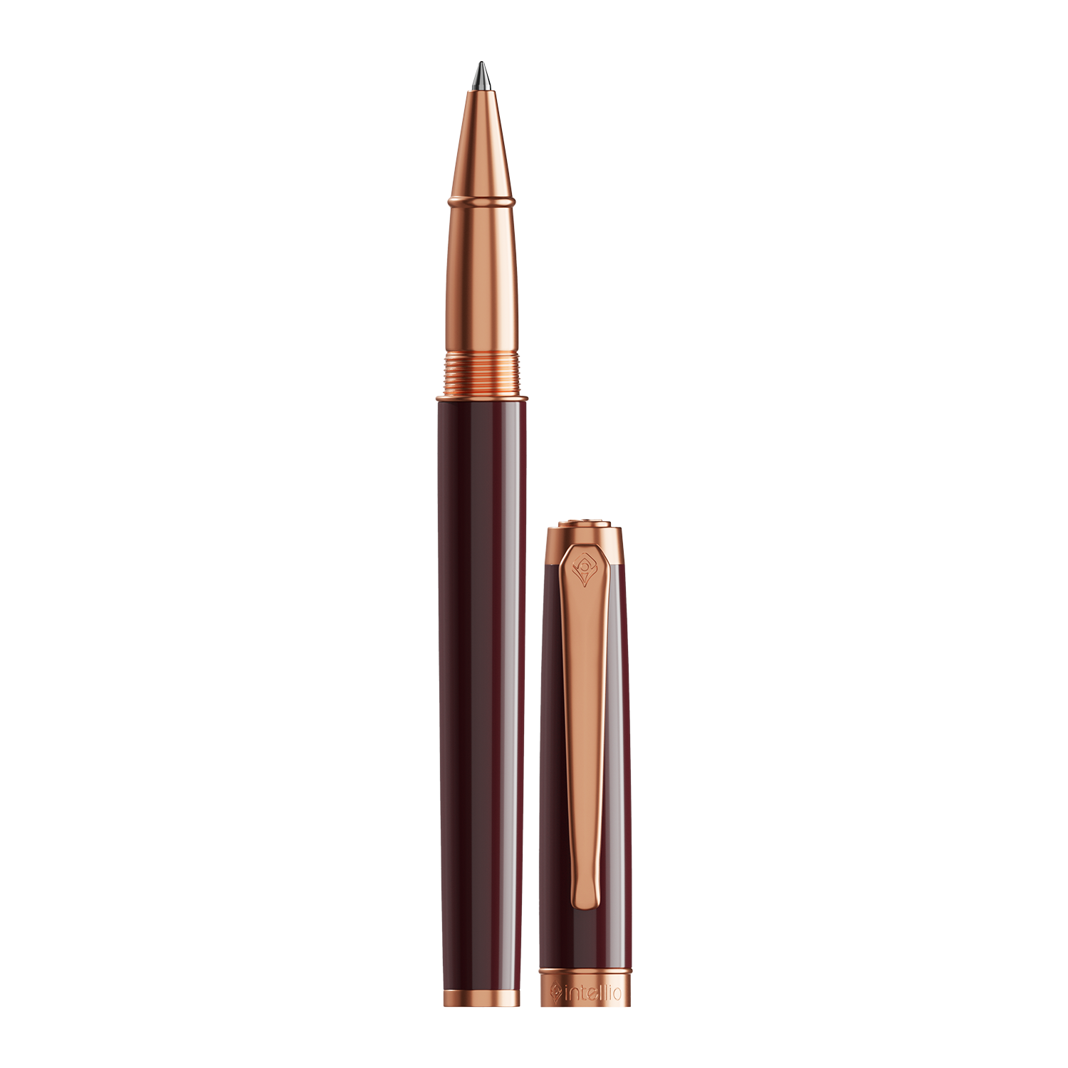 Intellio | Renaissance | Merlot | Rose Gold | Roller Ball Pen