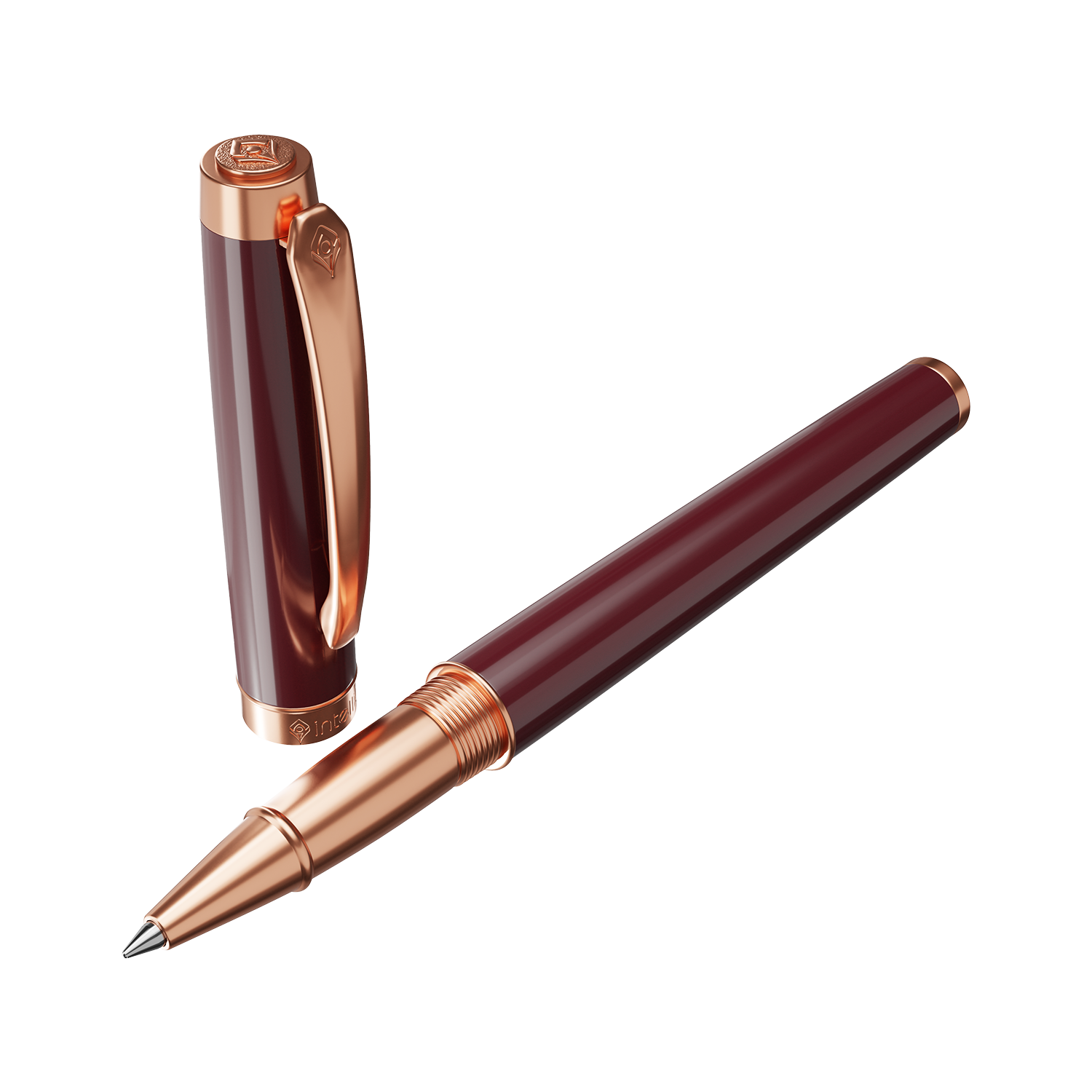 Intellio | Renaissance | Merlot | Rose Gold | Roller Ball Pen