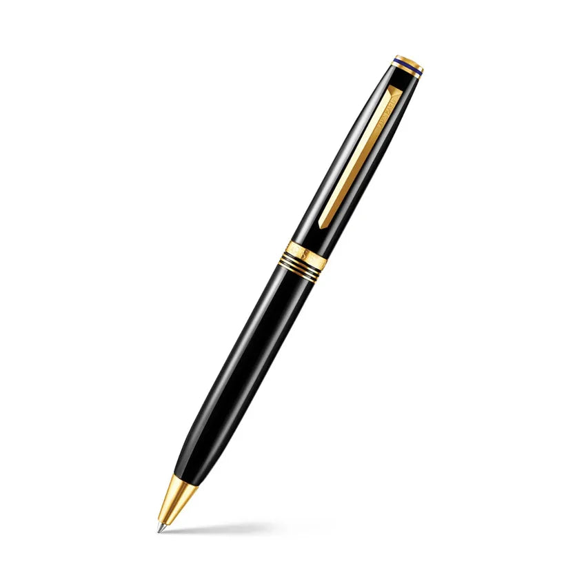 Lapis Bard | Contemporary | Ball Pen | Black | Gold Trim