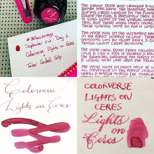 Colorverse | Spaceward Series | Season 1 | Fountain Pen Ink | Light Of Ceres | Purple | 65ml and 15ml | 2 Bottle Set - penpencilink