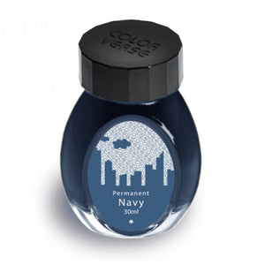 Colorverse | Office Series | Permanent Navy | Fountain Pen Waterproof Ink | 30ml - penpencilink