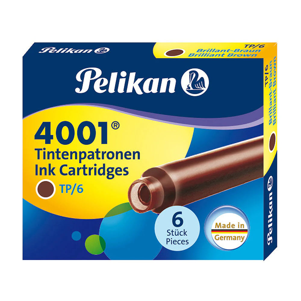 Pelikan | Ink Cartridges | - Brown ( Packet of 6 )