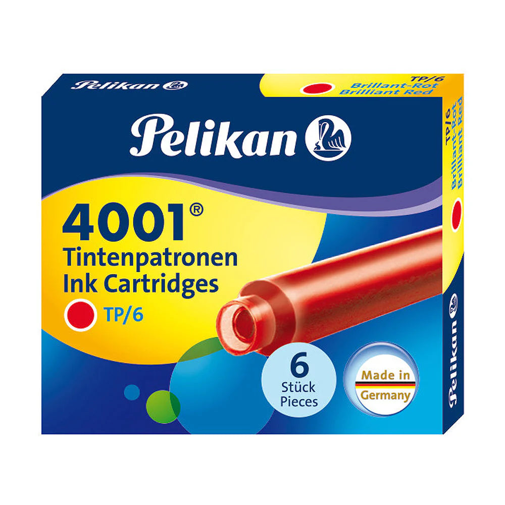 Pelikan | Ink Cartridges | - Brilliant Red ( Packet of 6 )