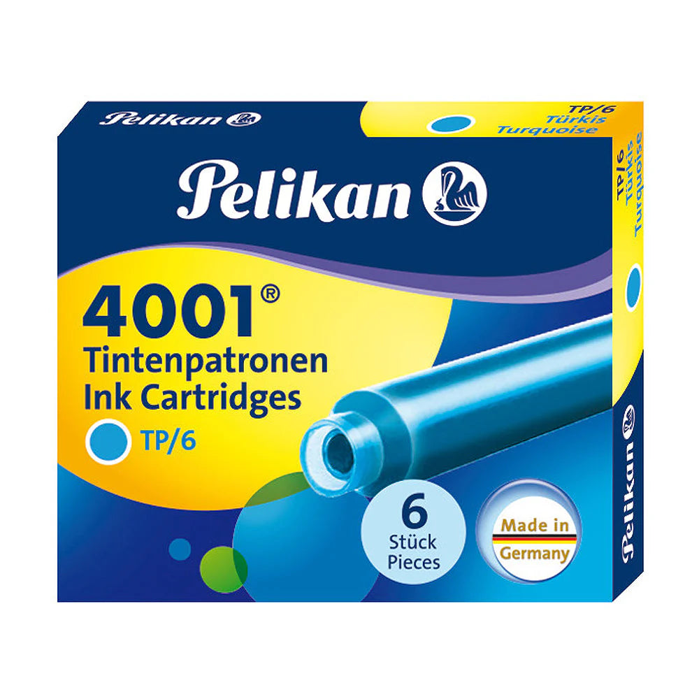 Pelikan | Ink Cartridges | - Turquoise ( Packet of 6 )