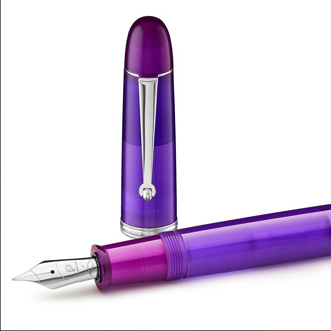 Penlux | Masterpiece Grande | Fountain Pen | Aurora Australis | Purple | Piston Filling