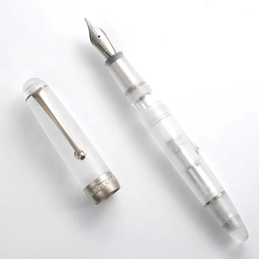 Penlux | Premium | Fountain Pen | Delgado Demo Matted | Clear Translucent