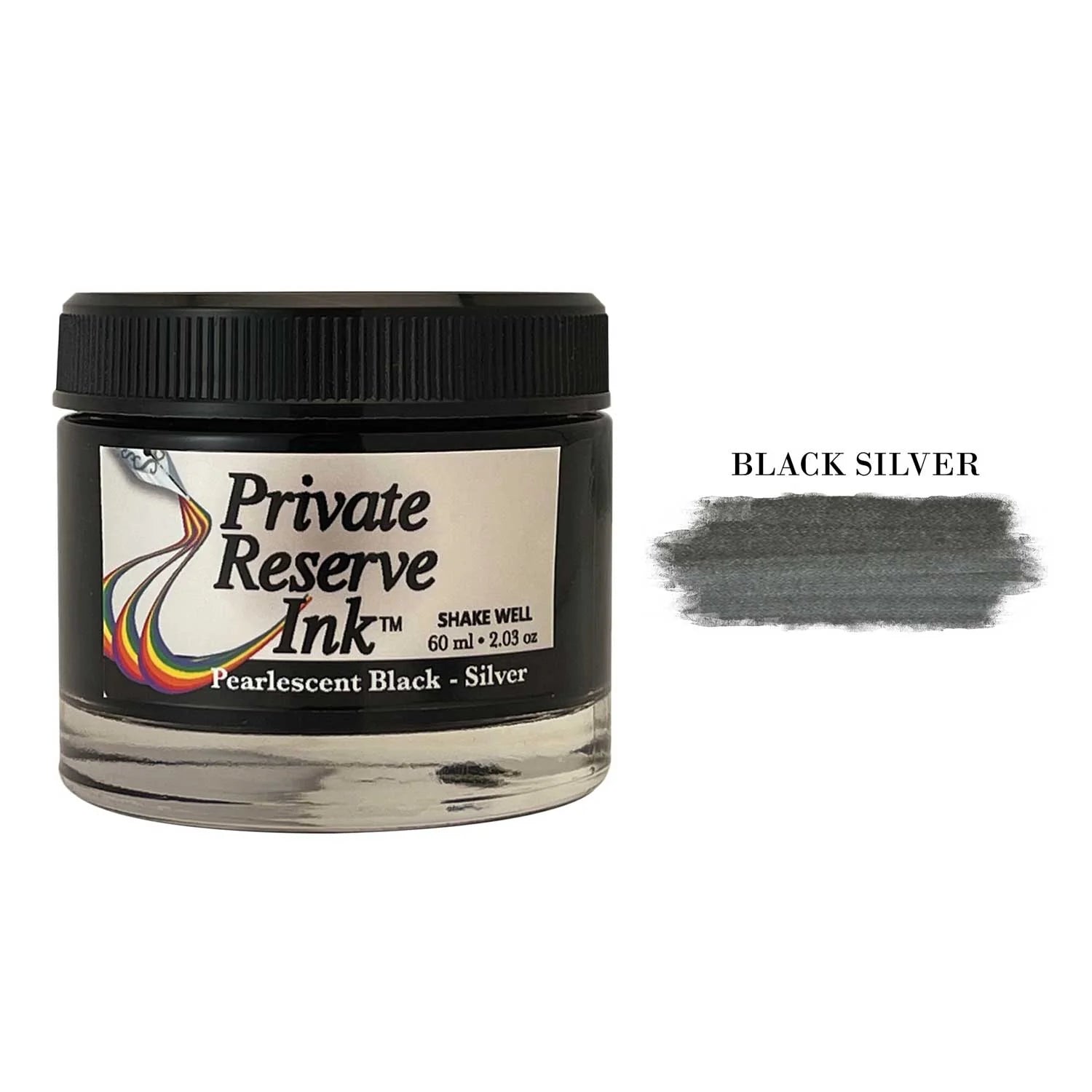 Private Reserve | Ink Bottle | - Pearlscent Black SIlver (60ml)