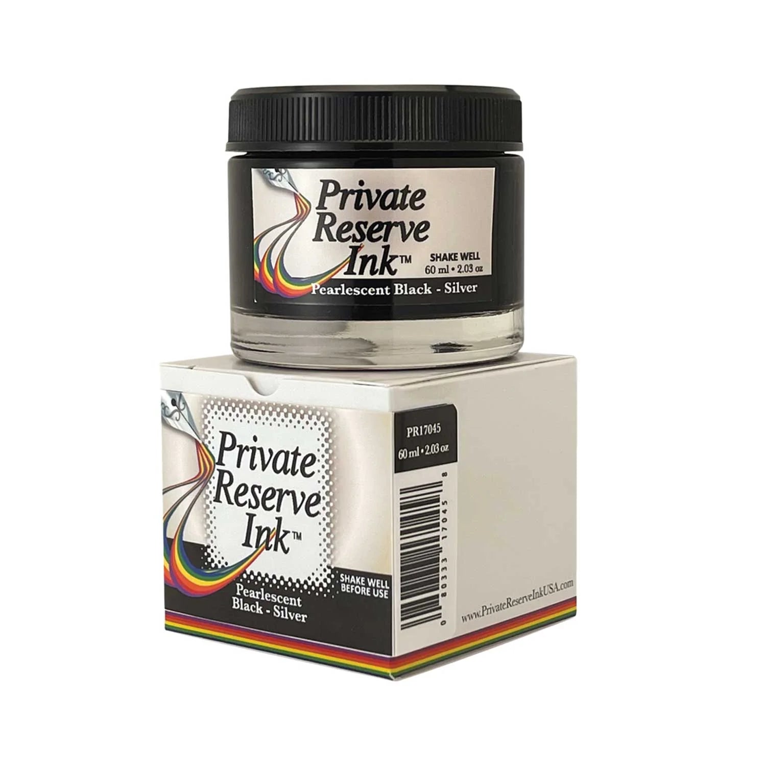 Private Reserve | Ink Bottle | - Pearlscent Black SIlver (60ml)