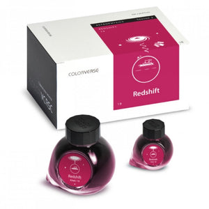 Colorverse | Astrophysics Series | Season 2 | Fountain Pen Ink | Redshift | Red | 65ml and 15ml | 2 Bottle Set - penpencilink