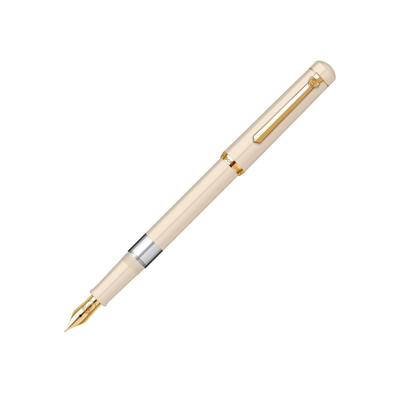 Scrikss 419 Medium Nib Fountain Pen - Beige GT