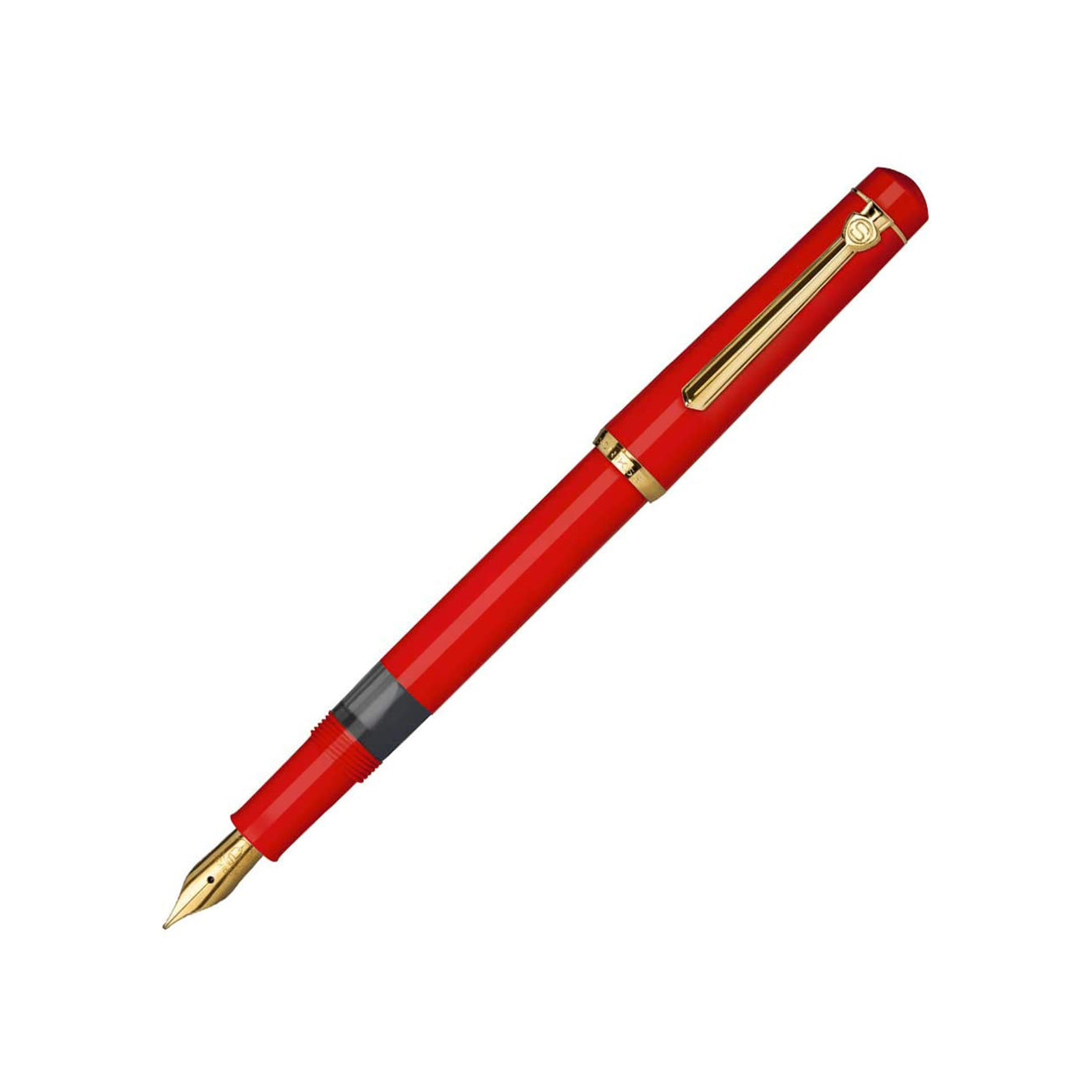 Scrikss 419 Medium Nib Fountain Pen - Red GT