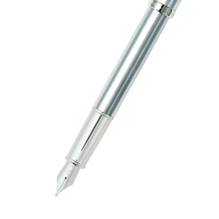 Sheaffer | 100 | 9306 | Brushed Metal | Chrome Trim | Fountain Pen