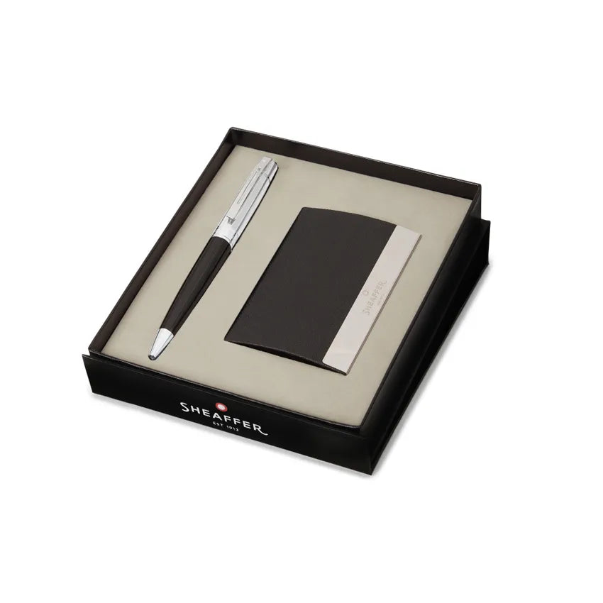 Sheaffer | Gift Set | 300 | 9314 | Black Chrome Cap CT (Ball Pen & Card Holder)
