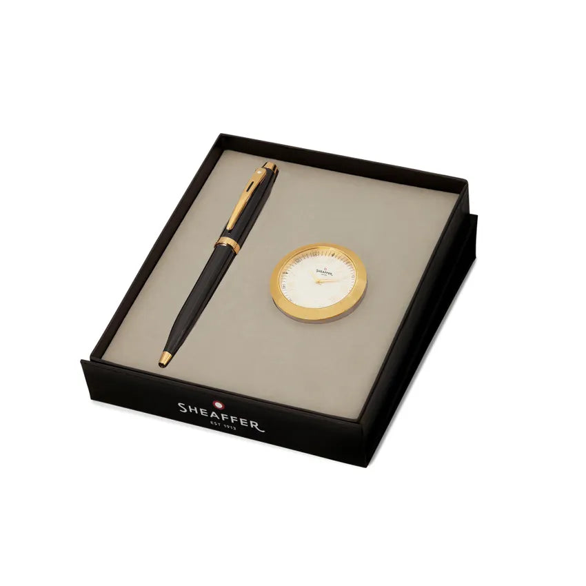 Sheaffer | Gift Set | 100 9322 | Black | Gold Trim | Ball Pen | & | Watch