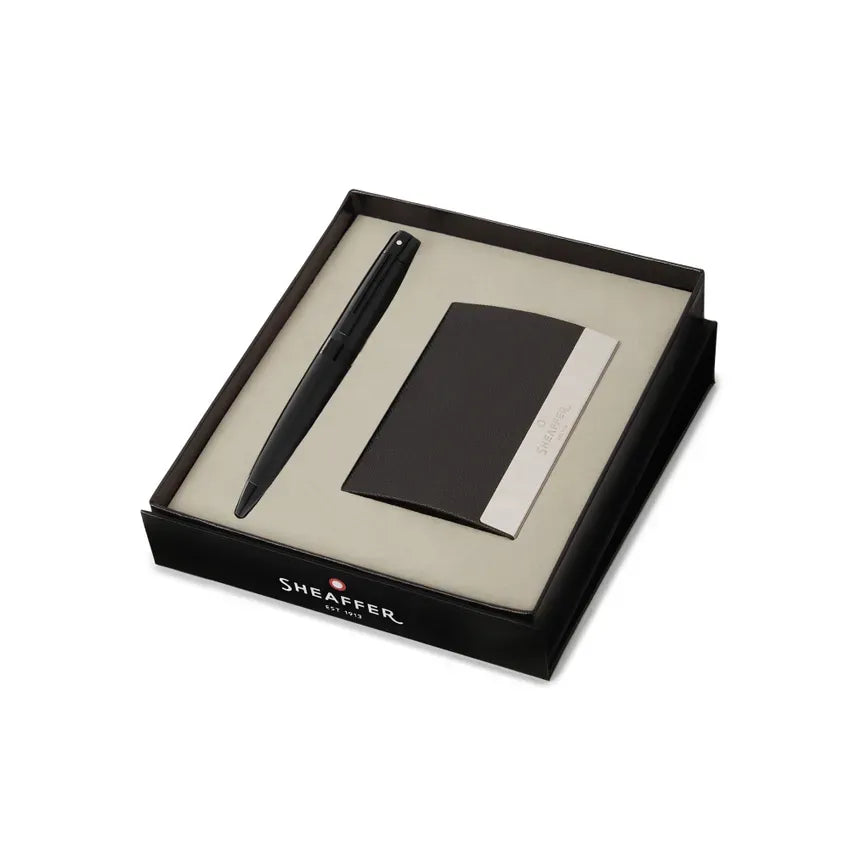 Sheaffer | Gift Set | 300 | 9345 | Matte Black (Ball Pen & Card Holder))