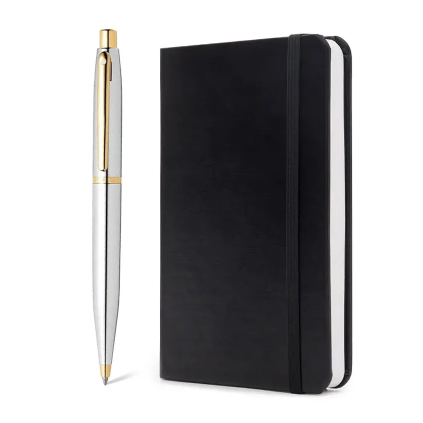 Sheaffer | Gift Set | VFM 9422 | Chrome | Gold Trim | Ball Pen | & | Diary