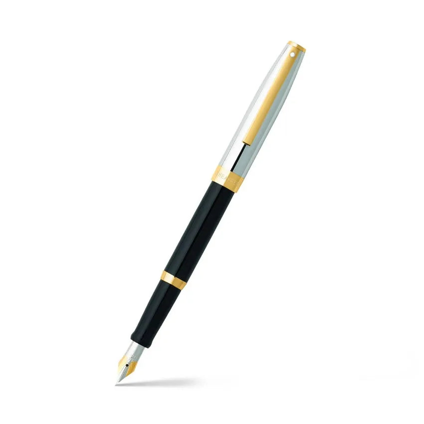 Sheaffer | Sagaris | 9475 | Black, Chrome Cap | Gold Trim | Fountain Pen