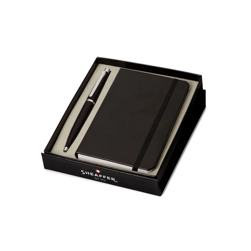 Sheaffer | Gift Set | VFM 9405 | Black | Chrome Trim | Ball Pen | & | Diary