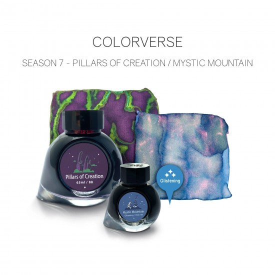 Colorverse Ink | Season 7 | Eye On The Universe - Pillars of Creation (65ml) and Mystic Mountain (glistening) (15ml) (2 Bottle Set)